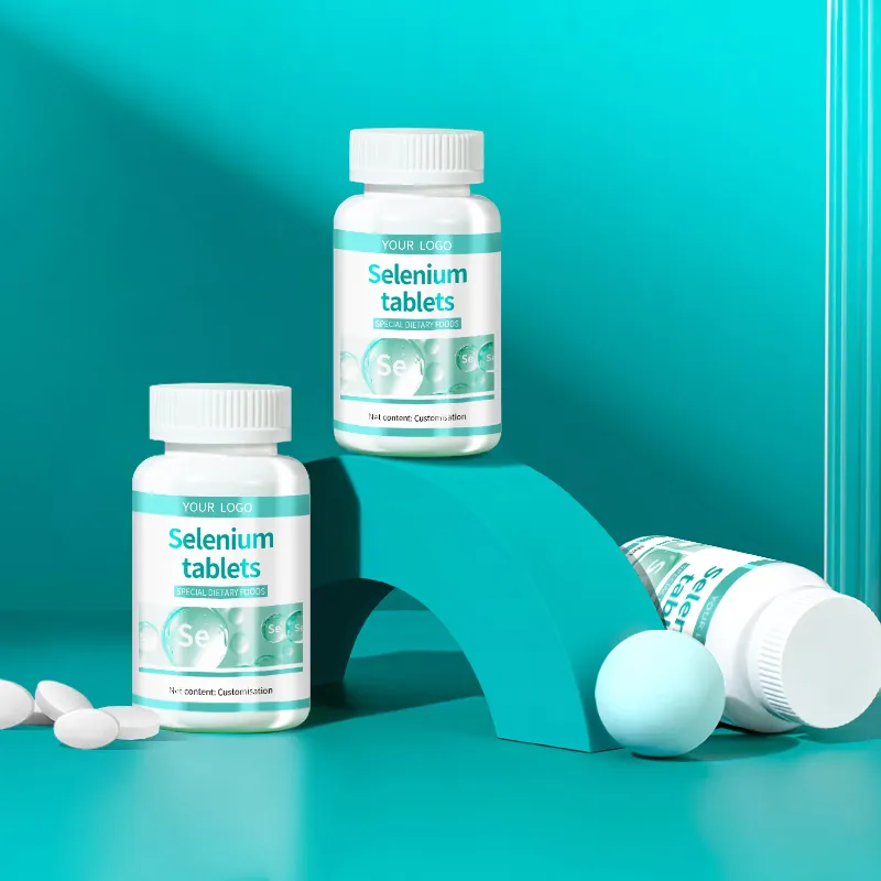 Suplementos herbales saludables y nutritivos de grado alimenticio personalizados por OEM, tabletas de vitamina selenio