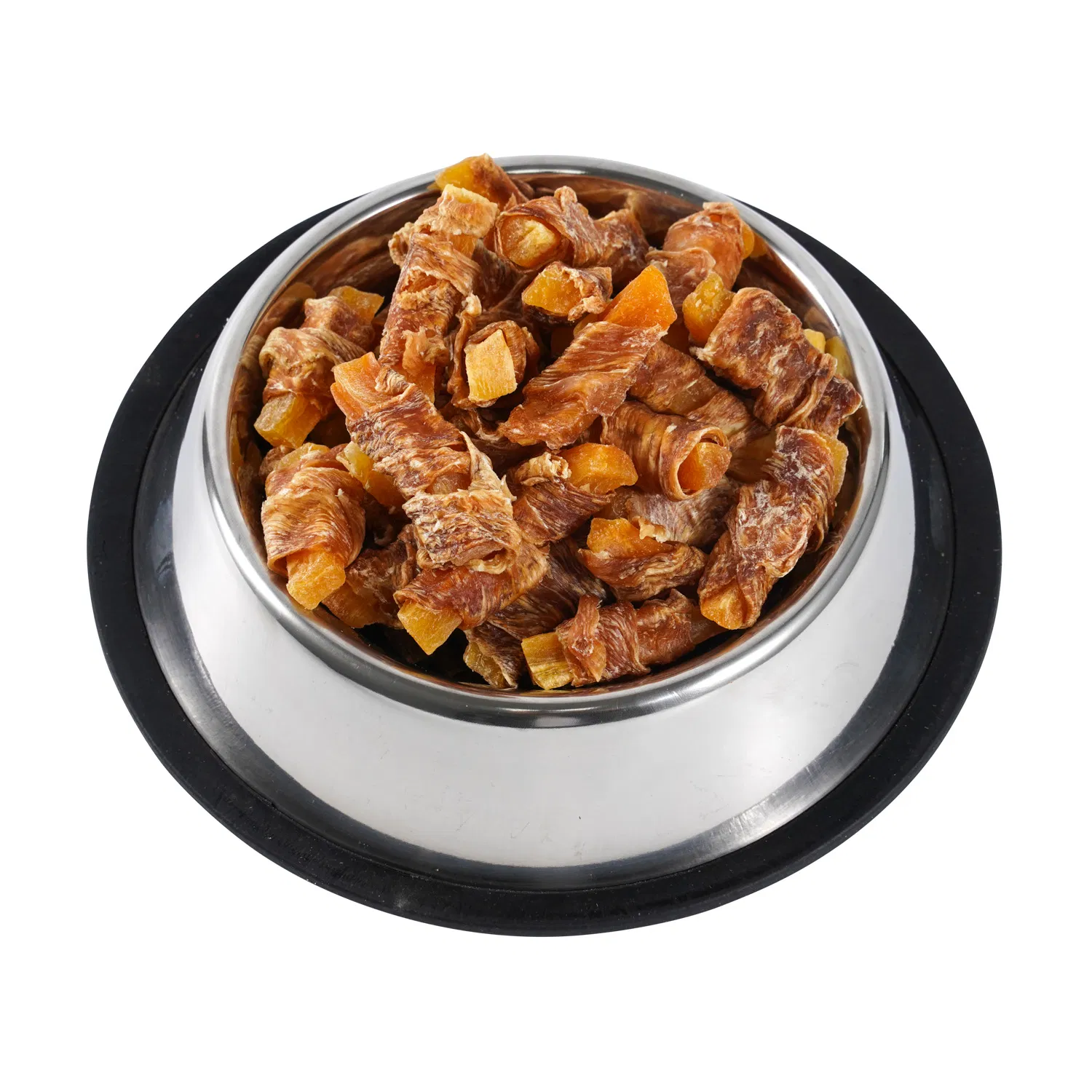 100% Galleta para perros de pollo natural verde envuelta en calabaza verde
