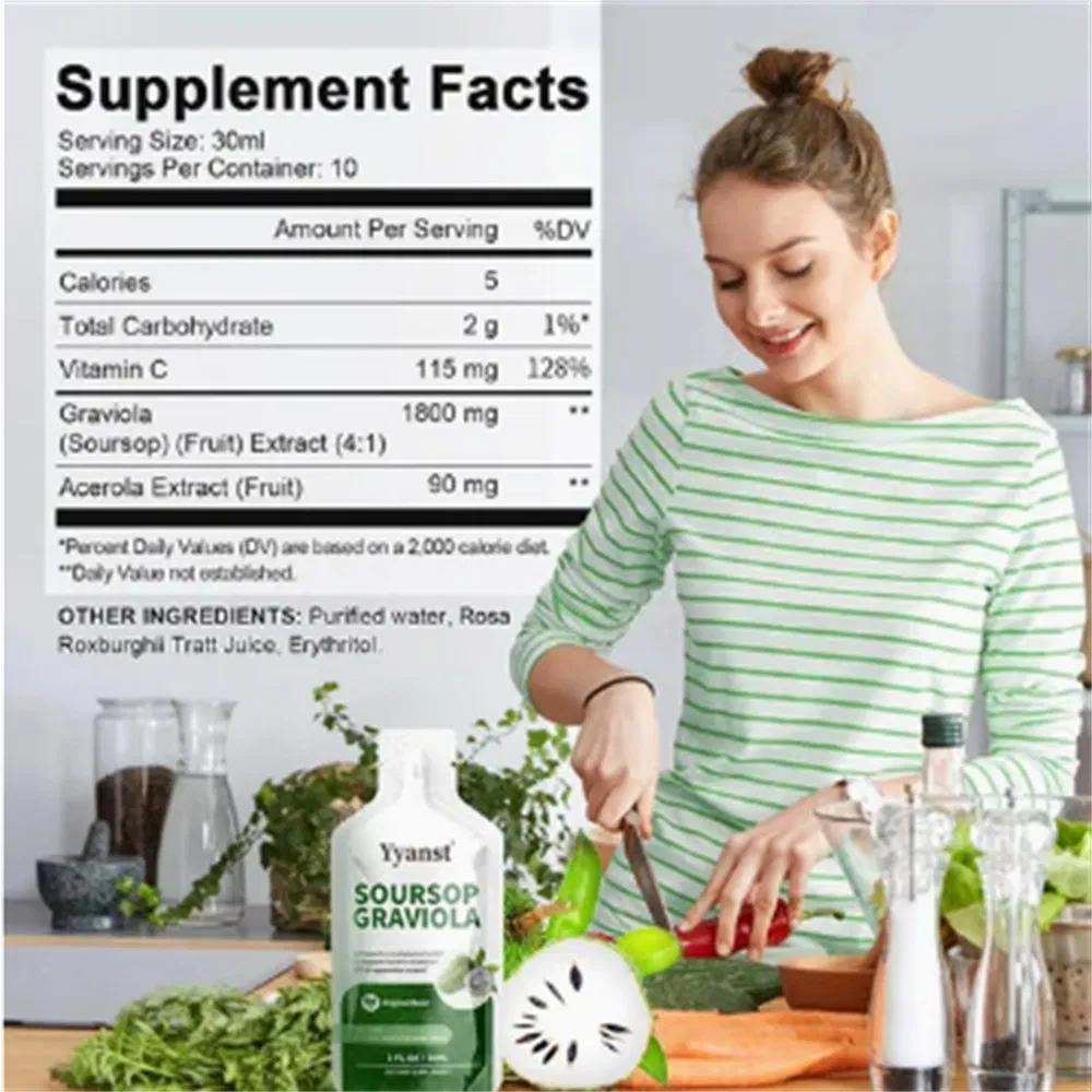 Impulso de Energía Soursop Gravic Oral 1800mg Aumento de Vitalidad Impresión Personalizada Bebida