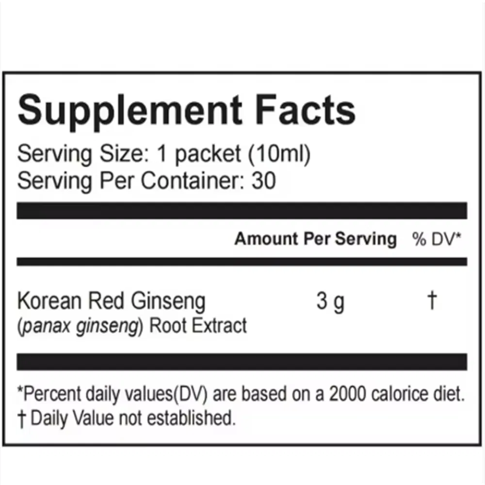Bebida premium de extracto de ginseng rojo coreano OEM/ODM para energía y enfoque mejorados