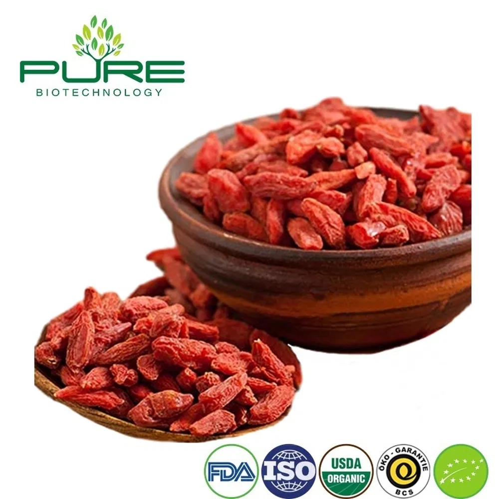 Bayas de Goji orgánicas para mezclas de frutos secos y bocadillos nutritivos