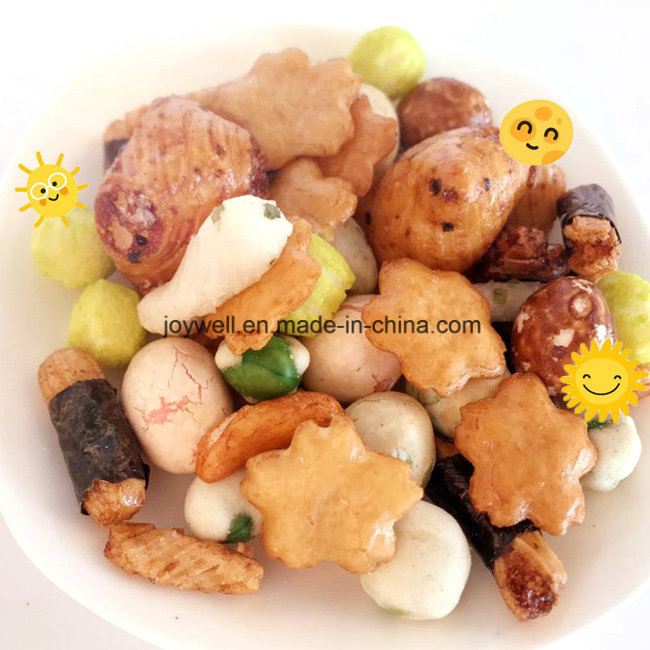 Galletas de arroz coloridas ricas en proteínas y nutrición, bocadillos saludables