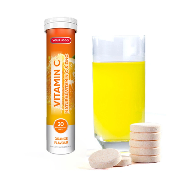 Tabletas efervescentes de vitamina C y electrolitos de marca privada Olli