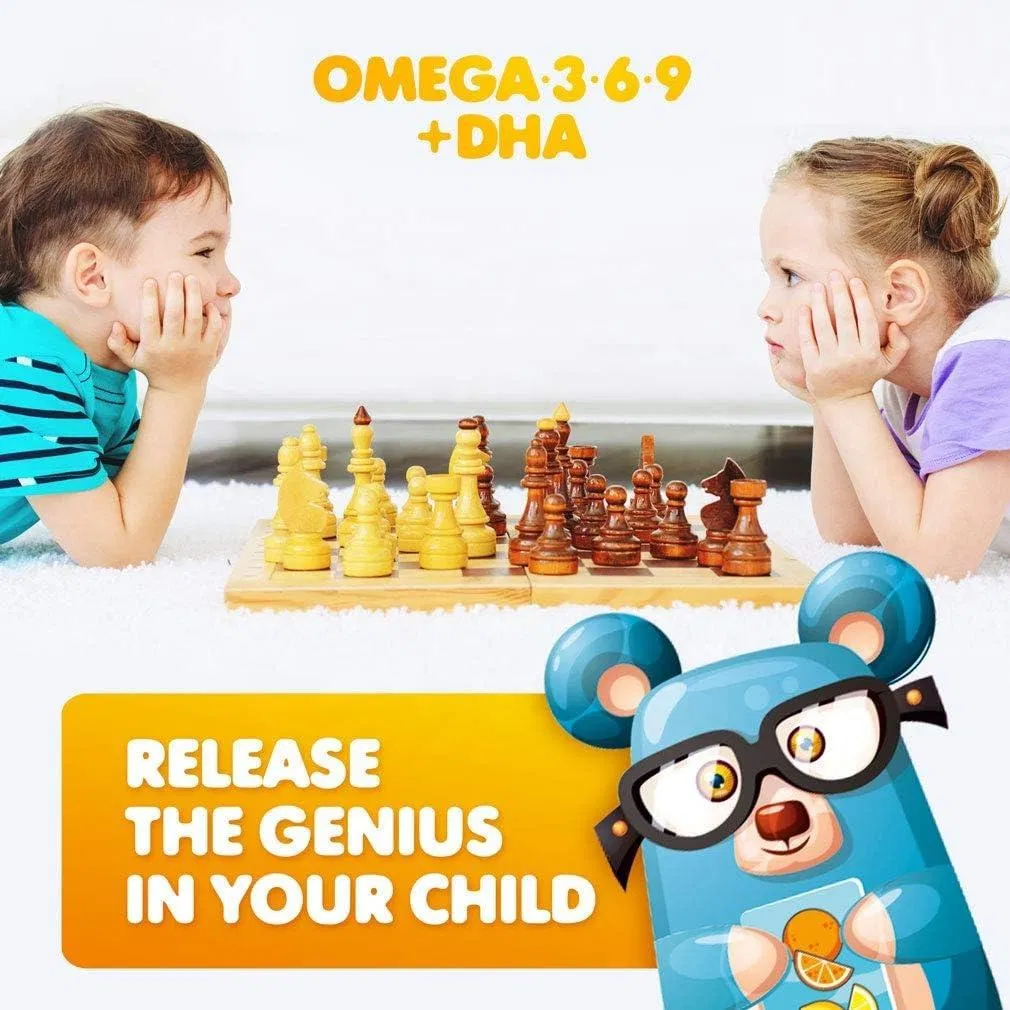 Gomitas de DHA de marca privada para la salud cerebral y visual de los niños, nutriente esencial de DHA