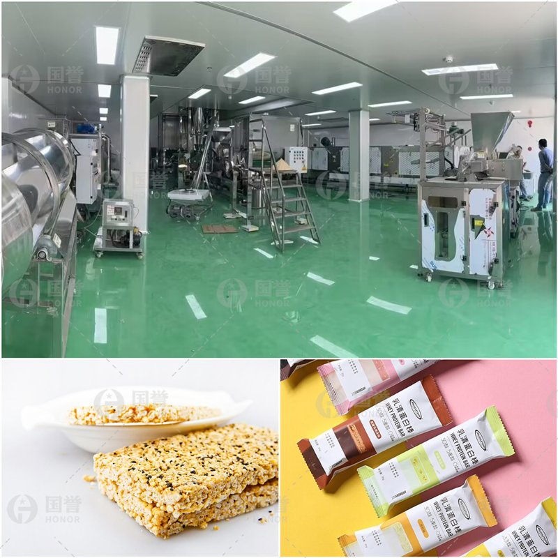 Máquina automática de barras de cereal de avena con chocolate