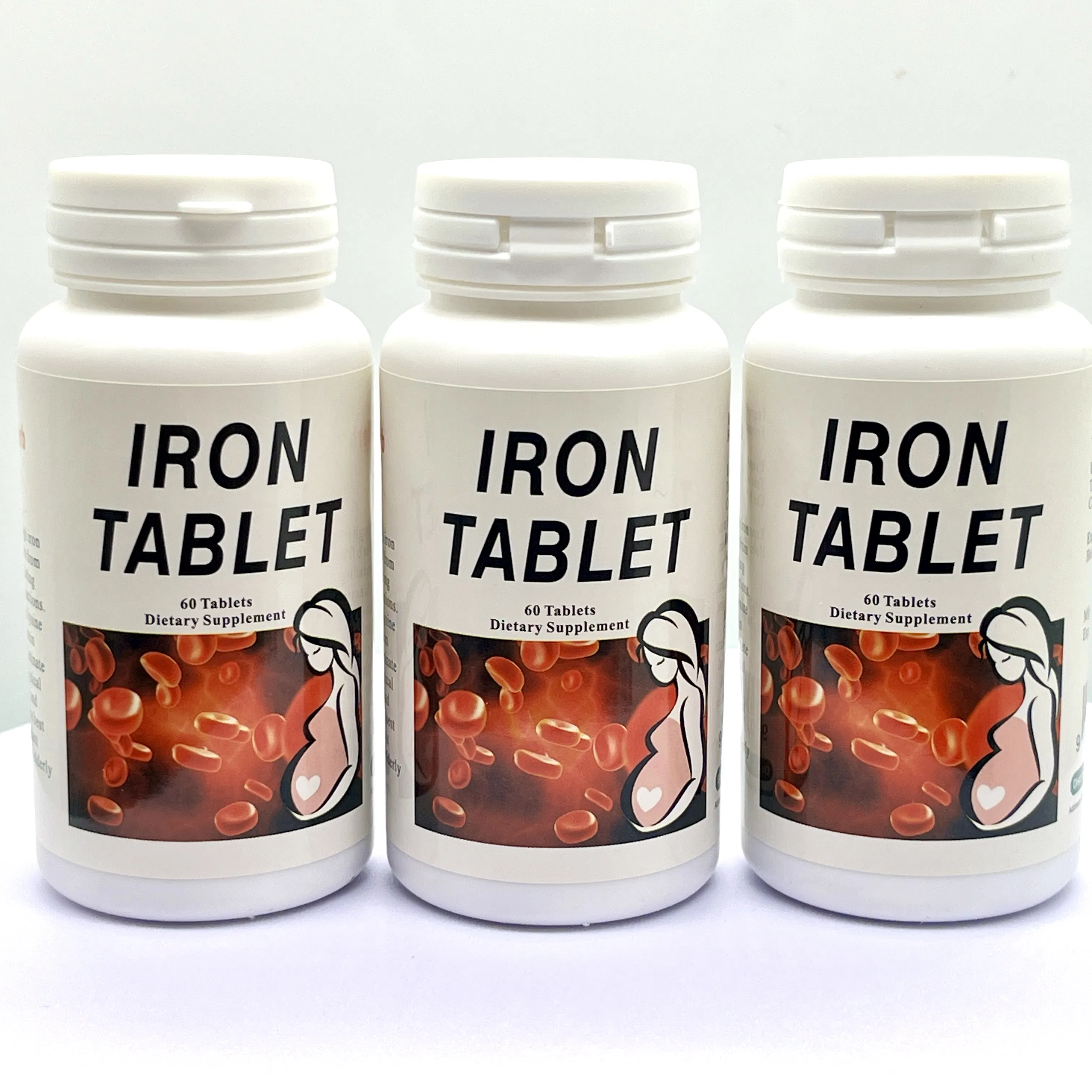 Tabletas de ácido fólico de grado alimenticio con hierro, suplementos herbales para mujeres embarazadas