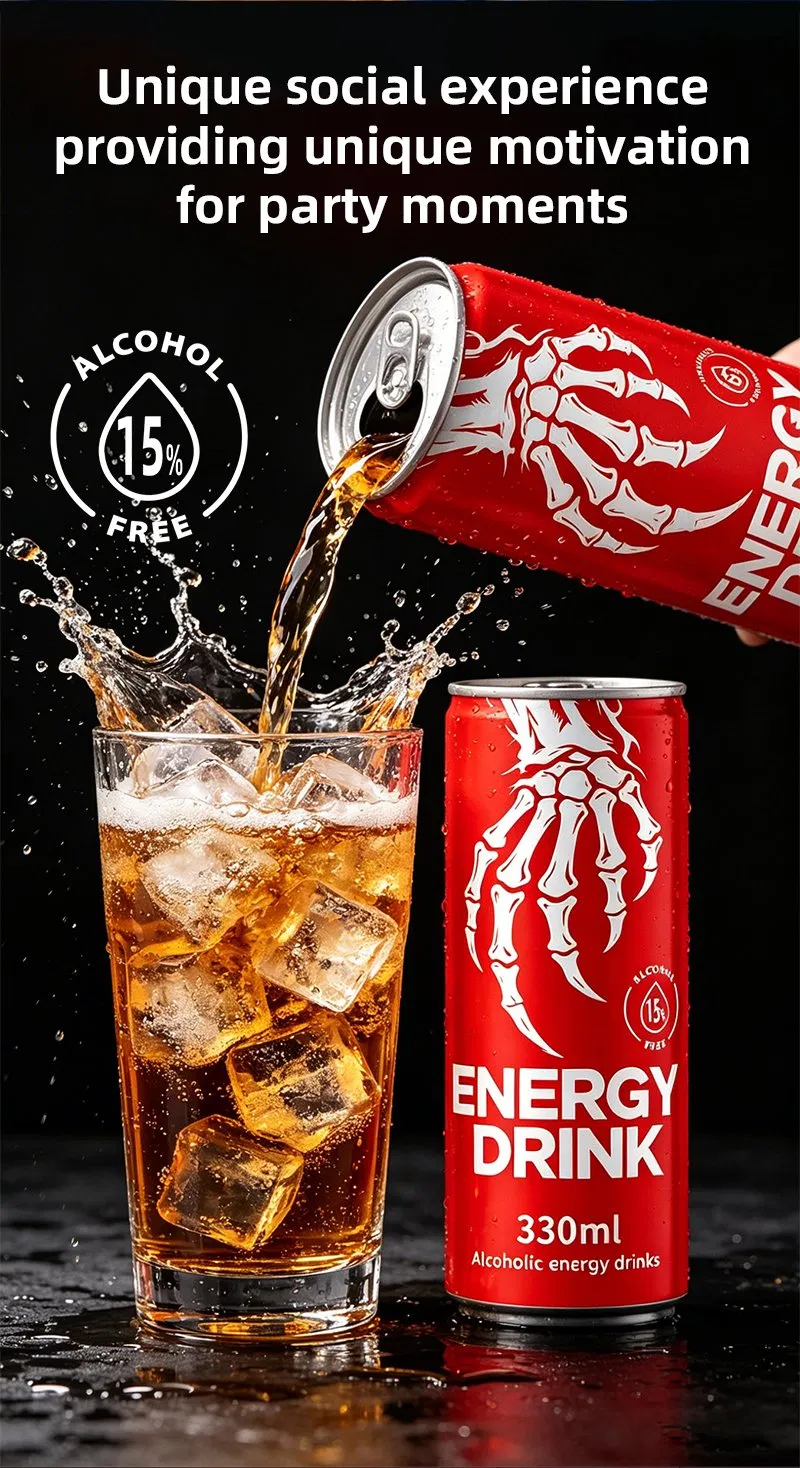 Fabricante OEM Halal Marca Privada Tu Propio Logo Marca OEM Hombres Poder Dorado Picante Sabor Fresa Concentrado Bebida Energética