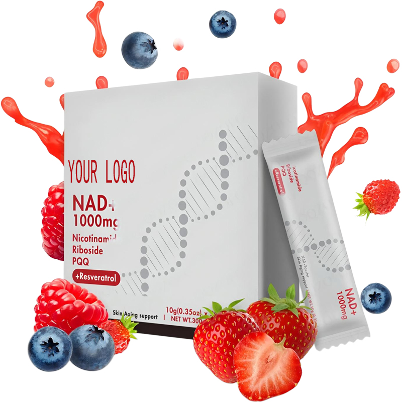 Mezcla de bebida sabor a baya OEM/ODM Hot Nad + 1000mg para el apoyo de la salud de la piel, energía y enfoque