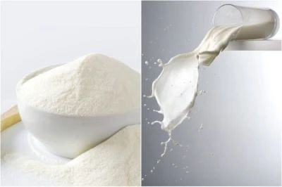 Leche en polvo con grasa enriquecida con vitaminas y rica en crema