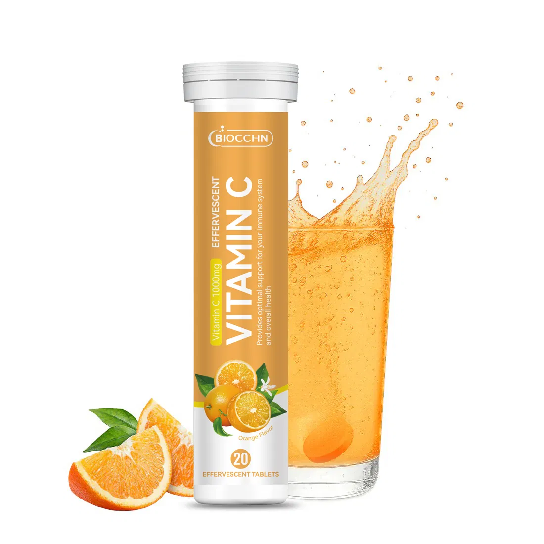 Tabletas efervescentes de vitamina C 1000mg vitaminas y suplementos para el apoyo inmunológico, salud de la piel y antioxidante