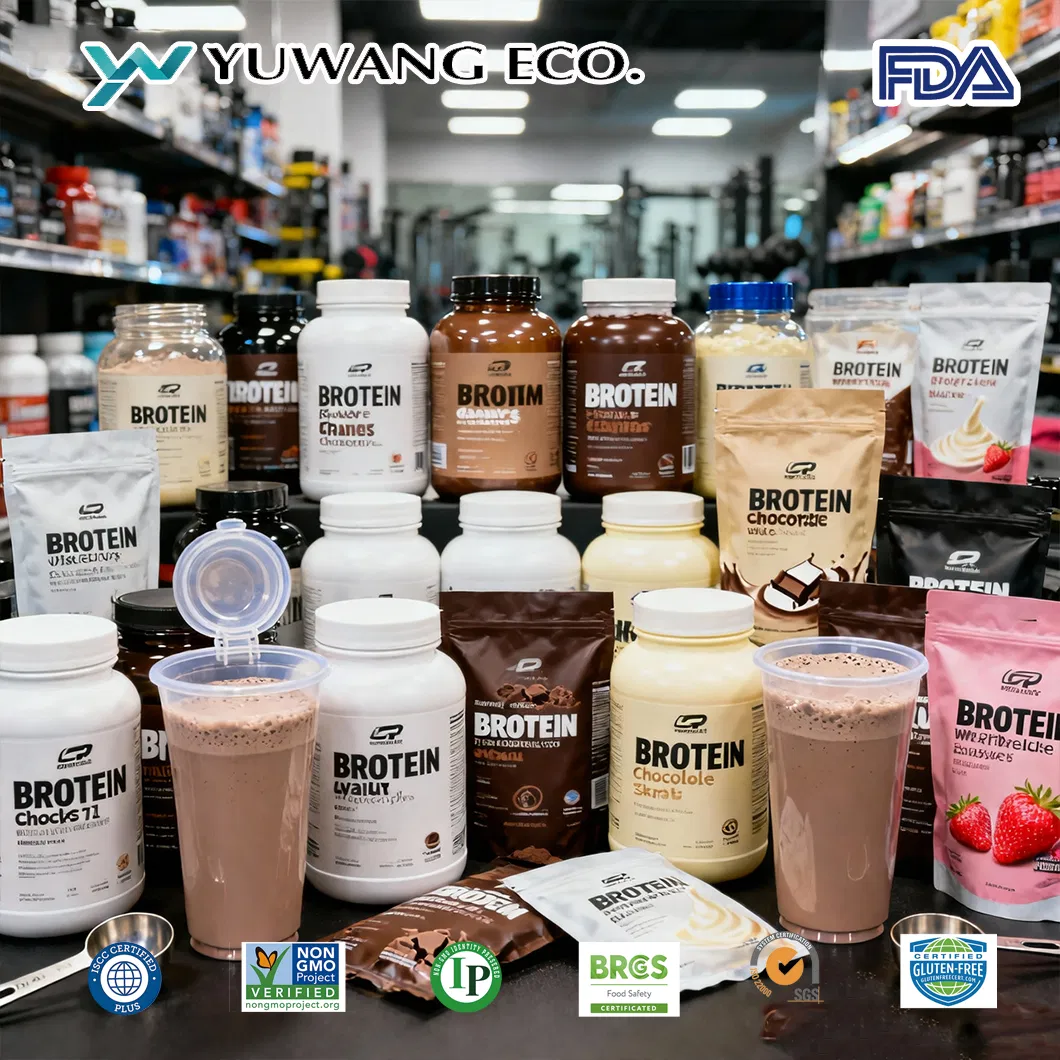 Proveedor a granel de polvo de aislado de proteína de soja no transgénica para batidos de proteínas, reemplazos de comidas y bebidas saludables