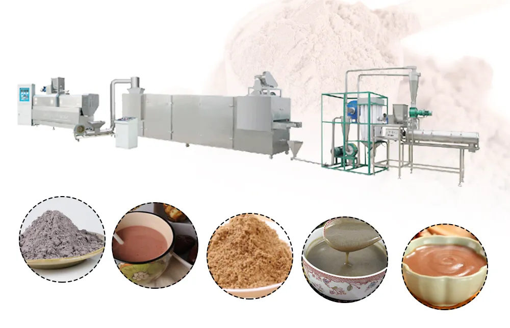 Muestras de productos finales en polvo