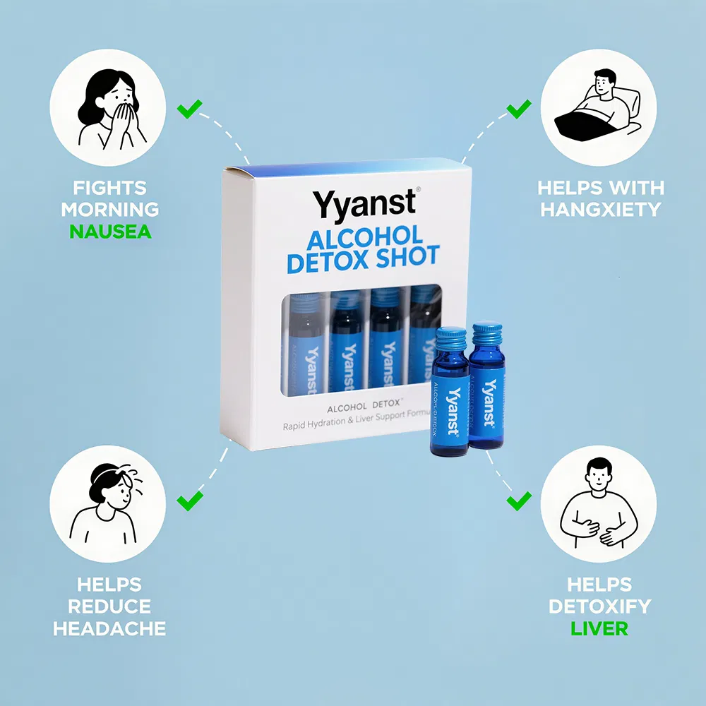 Bebida oral de GABA anti alcohol de OEM para desintoxicación del hígado, proporciona energía, electrolitos y ayuda contra la resaca