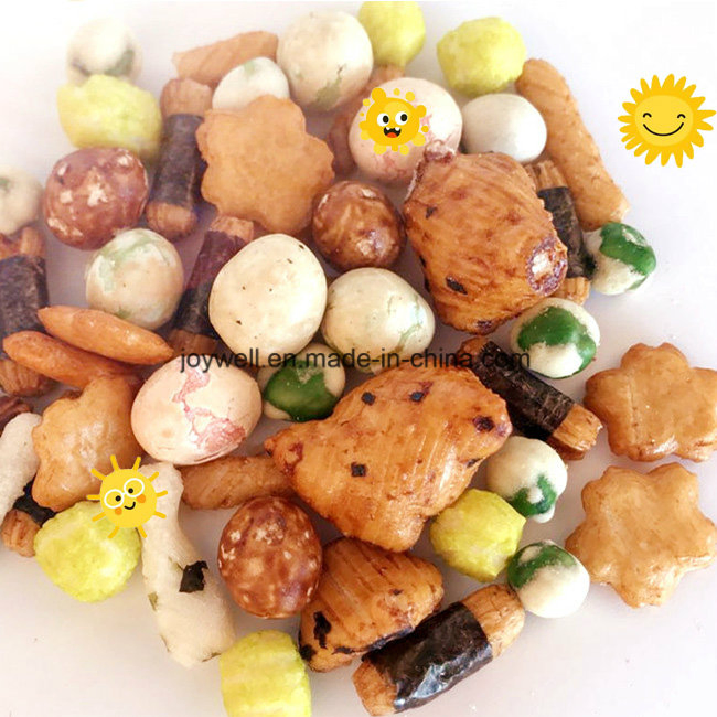 Galletas de arroz coloridas ricas en proteínas y nutrición, bocadillos saludables
