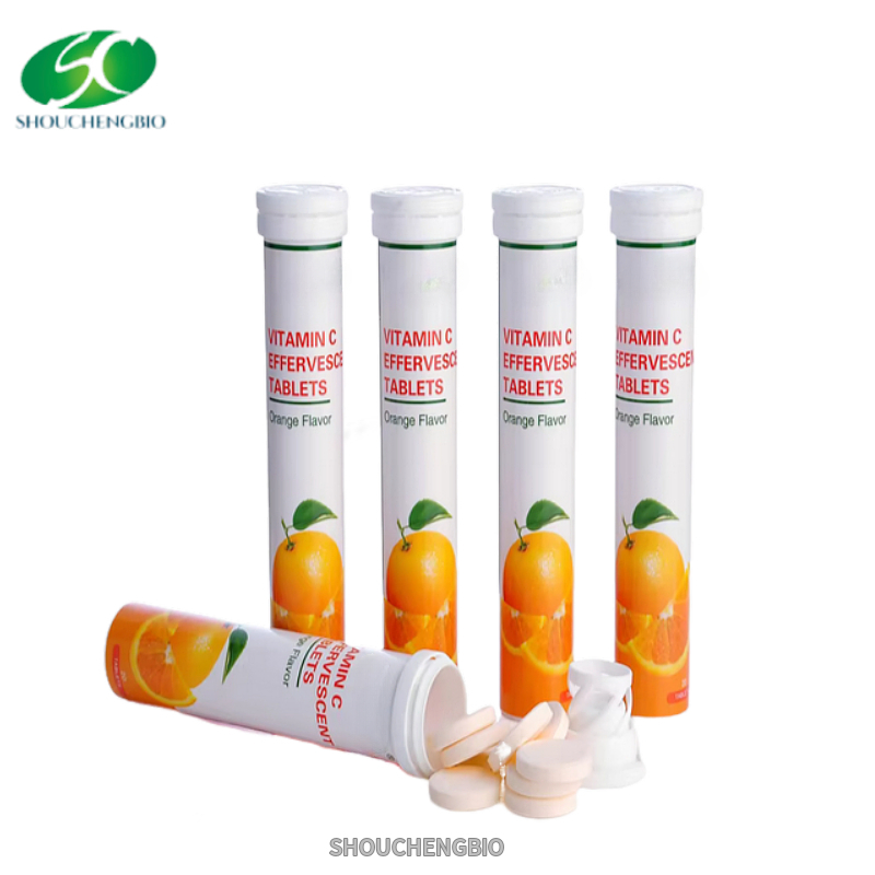 Tableta efervescente de vitamina C natural 1000mg zinc 15mg y suplemento de vitamina D3