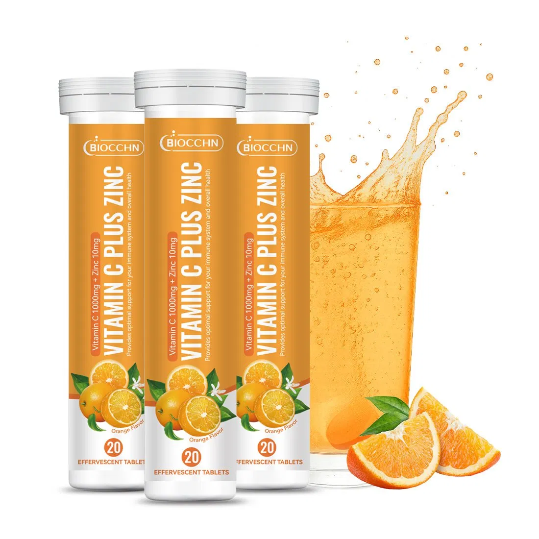 Tabletas efervescentes de vitamina C 1000mg vitaminas y suplementos para el apoyo inmunológico, salud de la piel y antioxidante