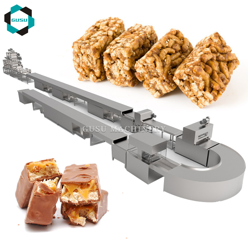 Línea de producción automática de barras de caramelo de compuestos y barras energéticas