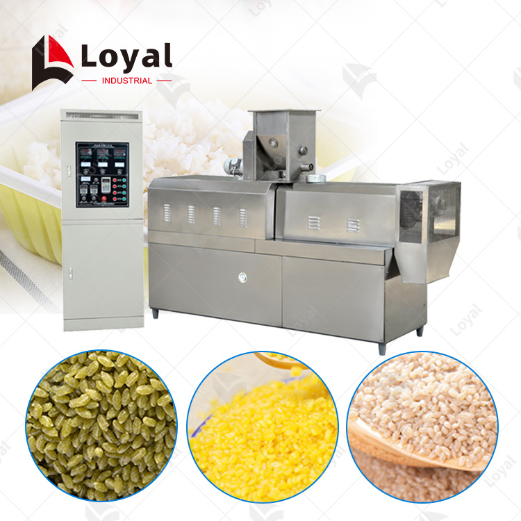 Máquina de hacer arroz artificial a precio de fábrica, máquina industrial de hacer arroz instantáneo, máquina extruida de hacer arroz nutritivo en venta