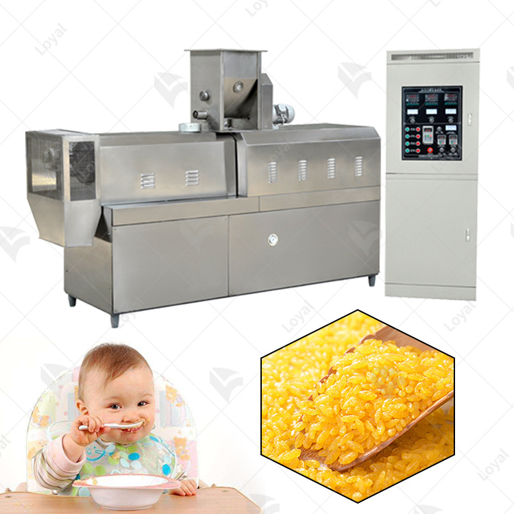 Máquina de hacer arroz artificial a precio de fábrica, máquina industrial de hacer arroz instantáneo, máquina extruida de hacer arroz nutritivo en venta