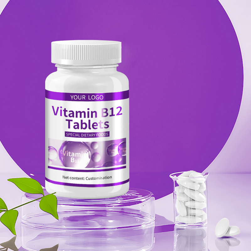 Píldoras de soporte cerebral y cardiovascular Folato Vitamina B12 Tabletas de energía para hombres