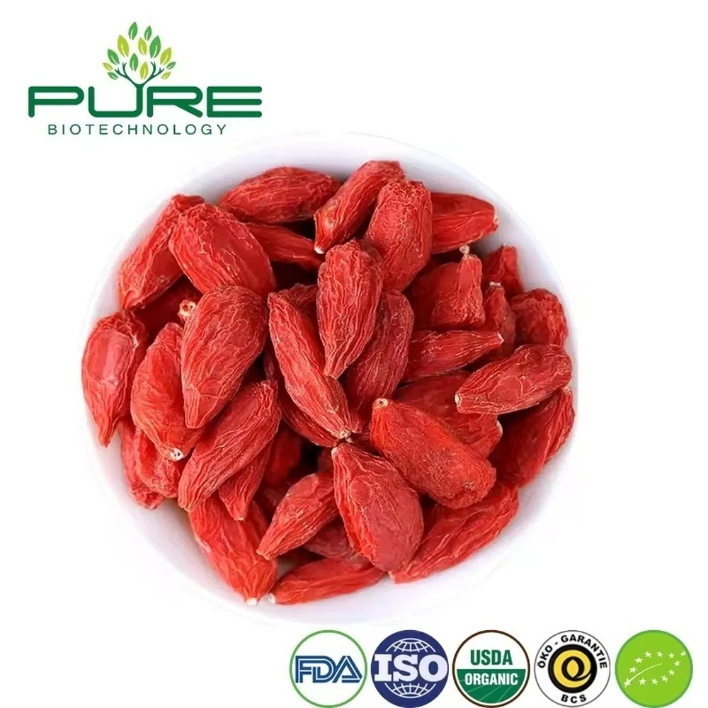 Paquetes de bocadillos de bayas de goji orgánicas para comedores escolares saludables