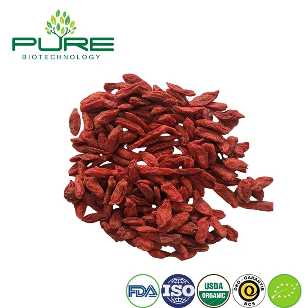 Bayas de Goji orgánicas para mezclas de frutos secos y bocadillos nutritivos