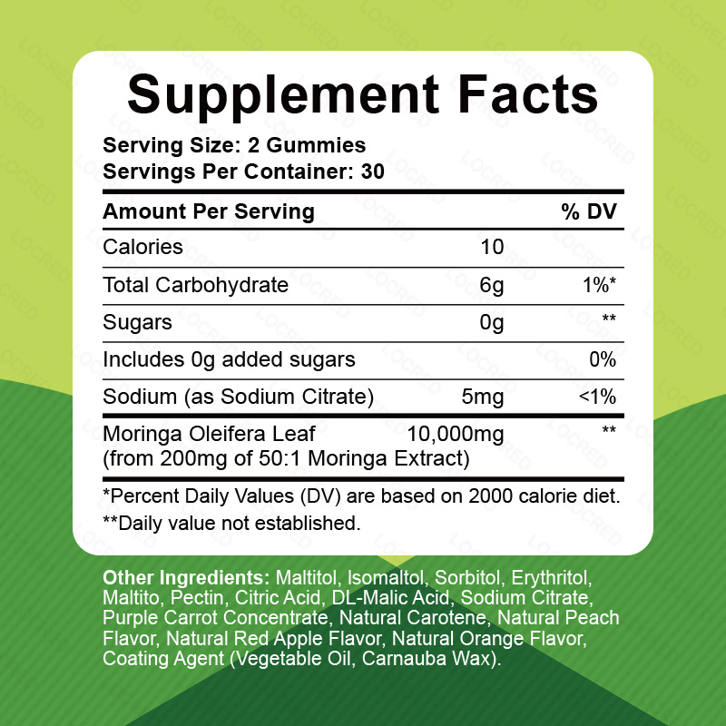 Gomitas de Moringa deliciosas llenas de nutrientes para el bienestar