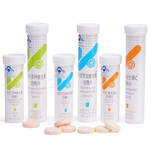 Suplemento nutricional efervescente de multivitaminas para niños que promueve el crecimiento y el desarrollo