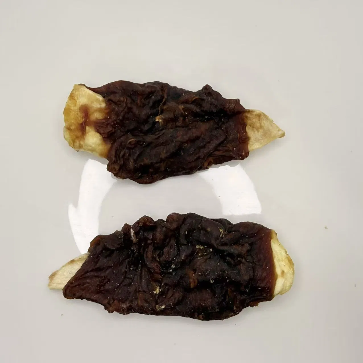 Oreja de conejo envuelta en carne de pato, golosinas premium para mascotas