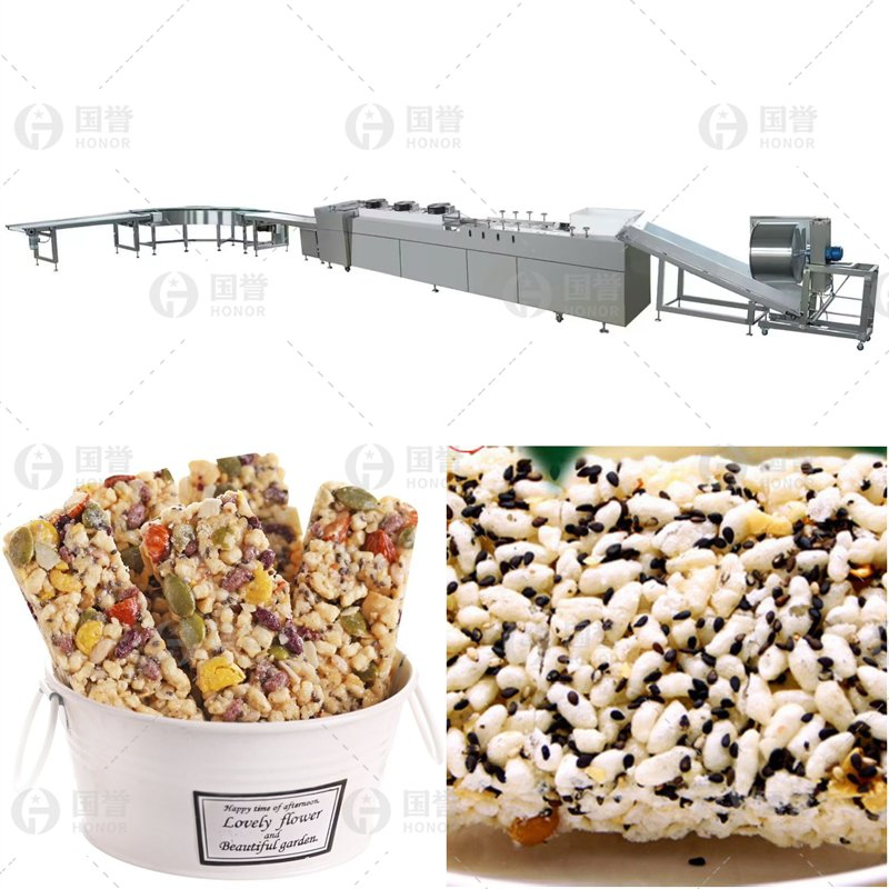 Máquina automática de barras de avena, máquina de barras de energía de chocolate, fabricación de barras de cereales