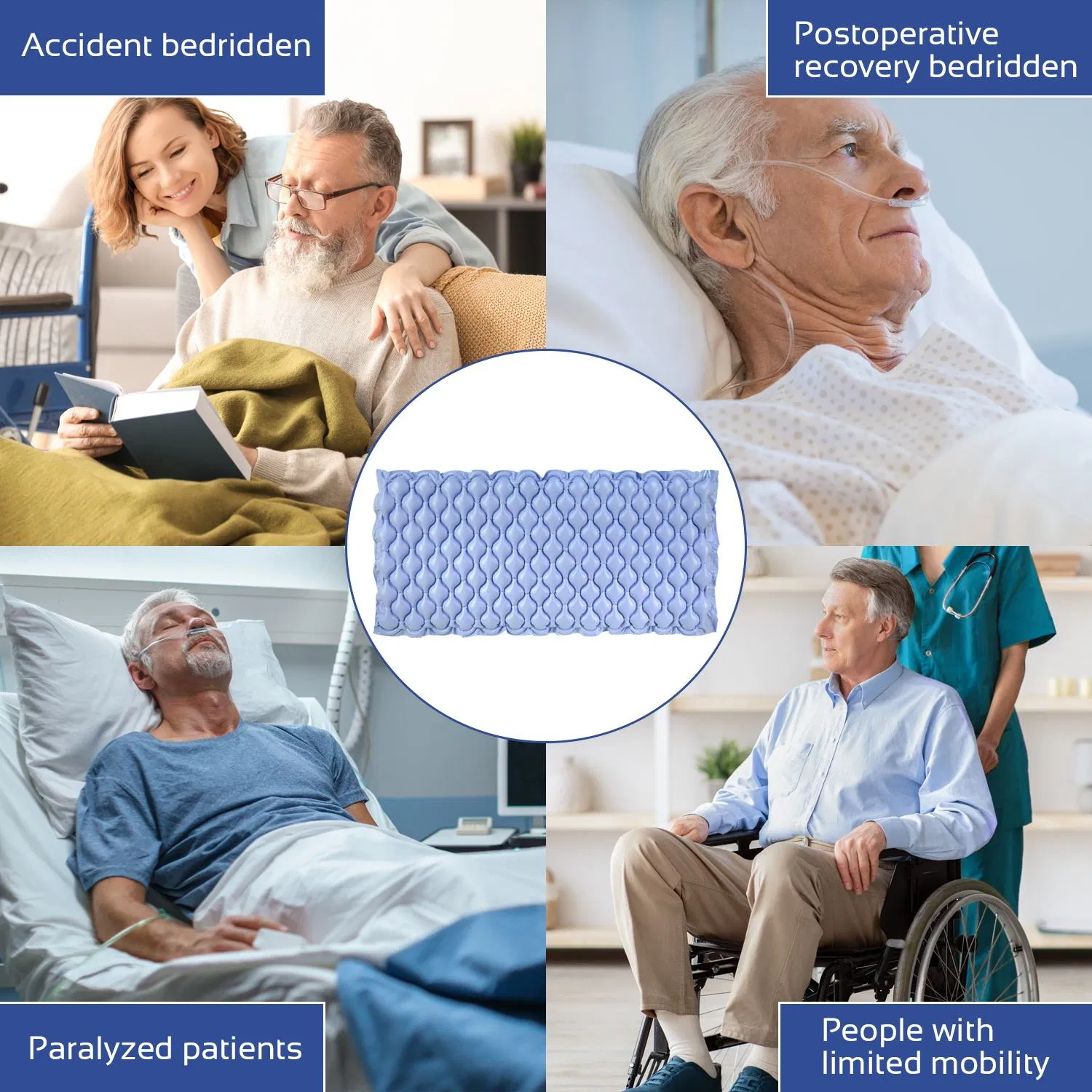 Medical Inflatable Anti-Decubitus Air Mattress for Hospital Bed Air Bubble Air Mattress