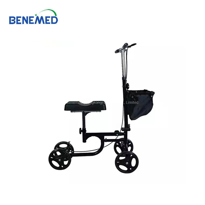 Steel Knee Foldable Walker Scooter Front Wheel Walker with Seat