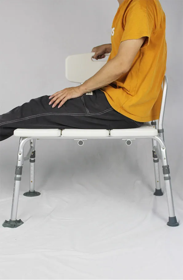 Adjustable Tub Shower Transfer Bath Bench with Back