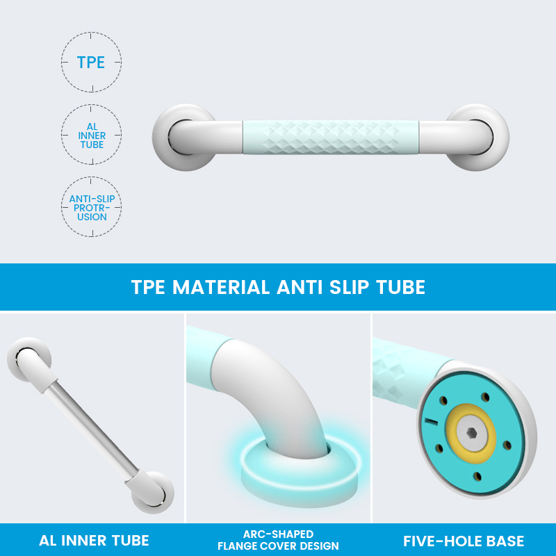 Medical Grade Toilet Grab Bar - Corrosion-Resistant Stainless Steel Safety Rail