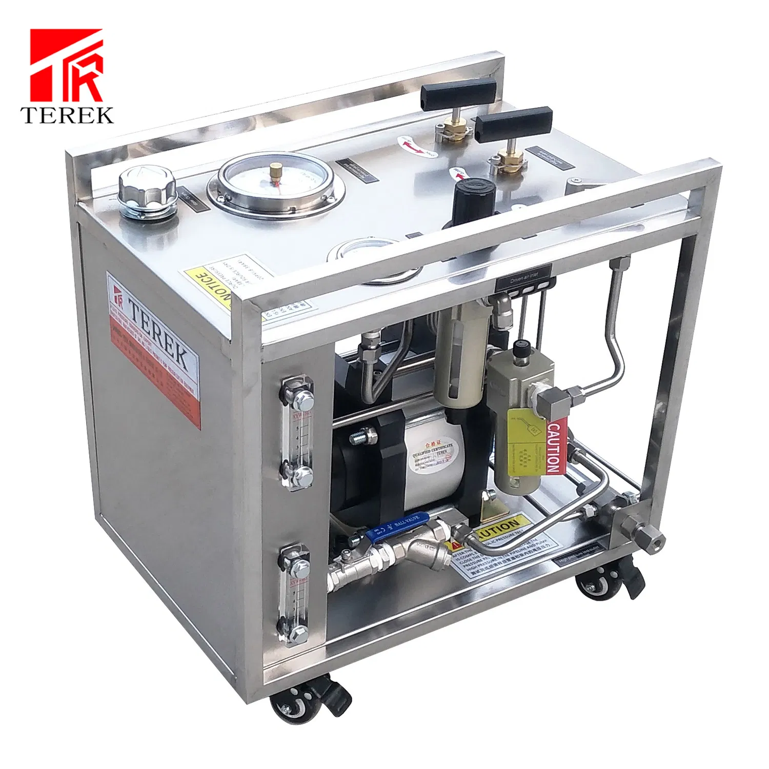 Pneumatic Driven Liquid Transfer Pressure Pump Testing Bench for Leak Test