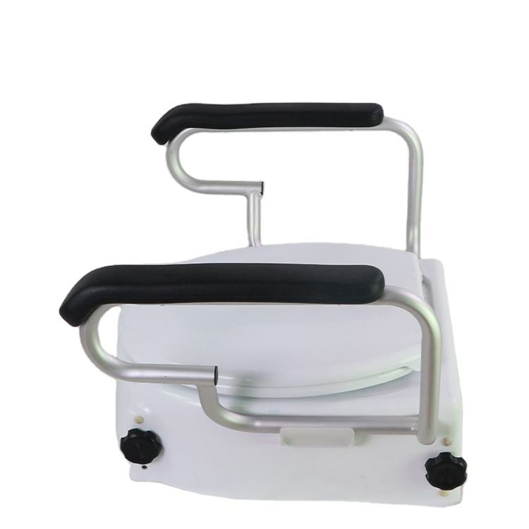 Universal-Mounted Module Design Safety HDPE Detachable Armrest 3 in 1 Raised Toilet Seat with Lid