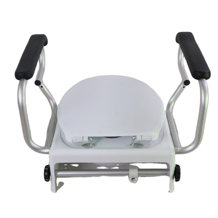 Universal-Mounted Module Design Safety HDPE Detachable Armrest 3 in 1 Raised Toilet Seat with Lid