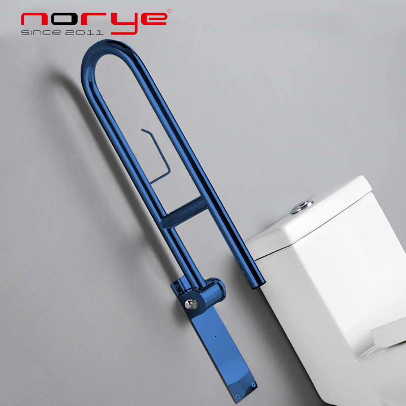 Bathroom U Shape Folding Disabled Toilet Armrest Grab Bar for Elder Safety Stainless Steel Grab Rails