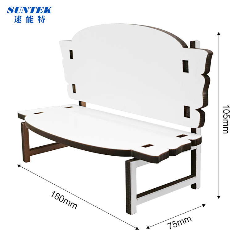 Customized Heat Transfer White Sublimation MDF Hardboard Memorial Bench