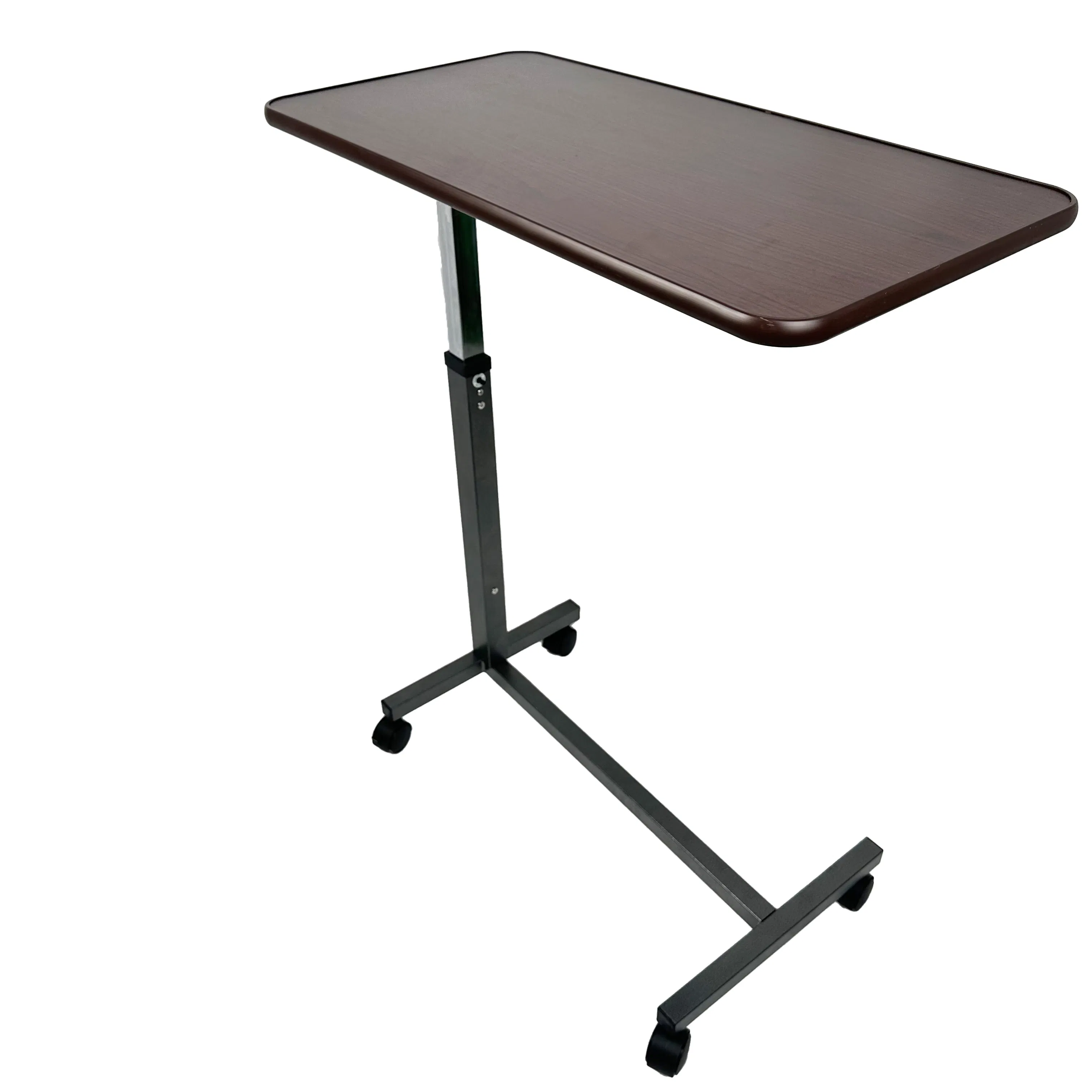 Cheap Folding Hospital Over Bed Table Adjustable Height Movable Overbed Dining Table