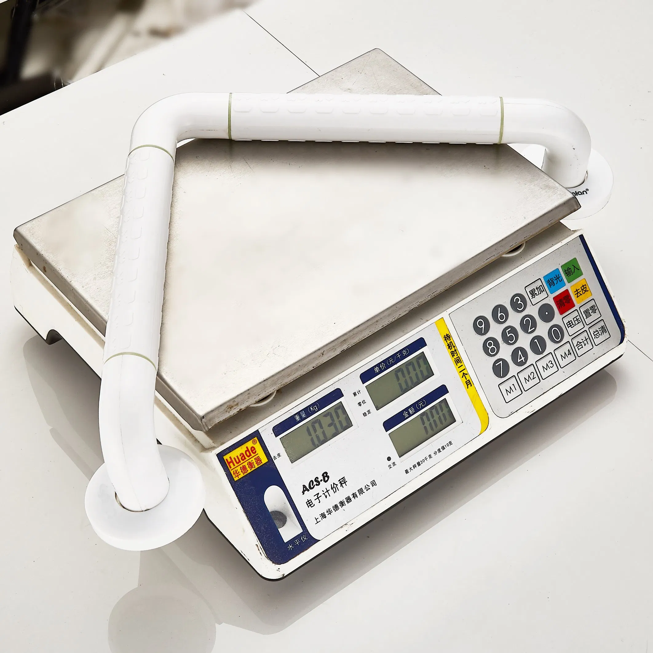 L Type White Stainless Steel Handrail Bathroom Toilet Grab Bar for Disabled