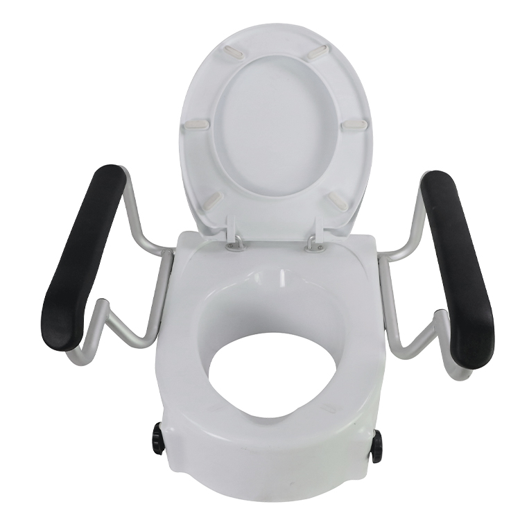 Universal-Mounted Module Design Safety HDPE Detachable Armrest 3 in 1 Raised Toilet Seat with Lid