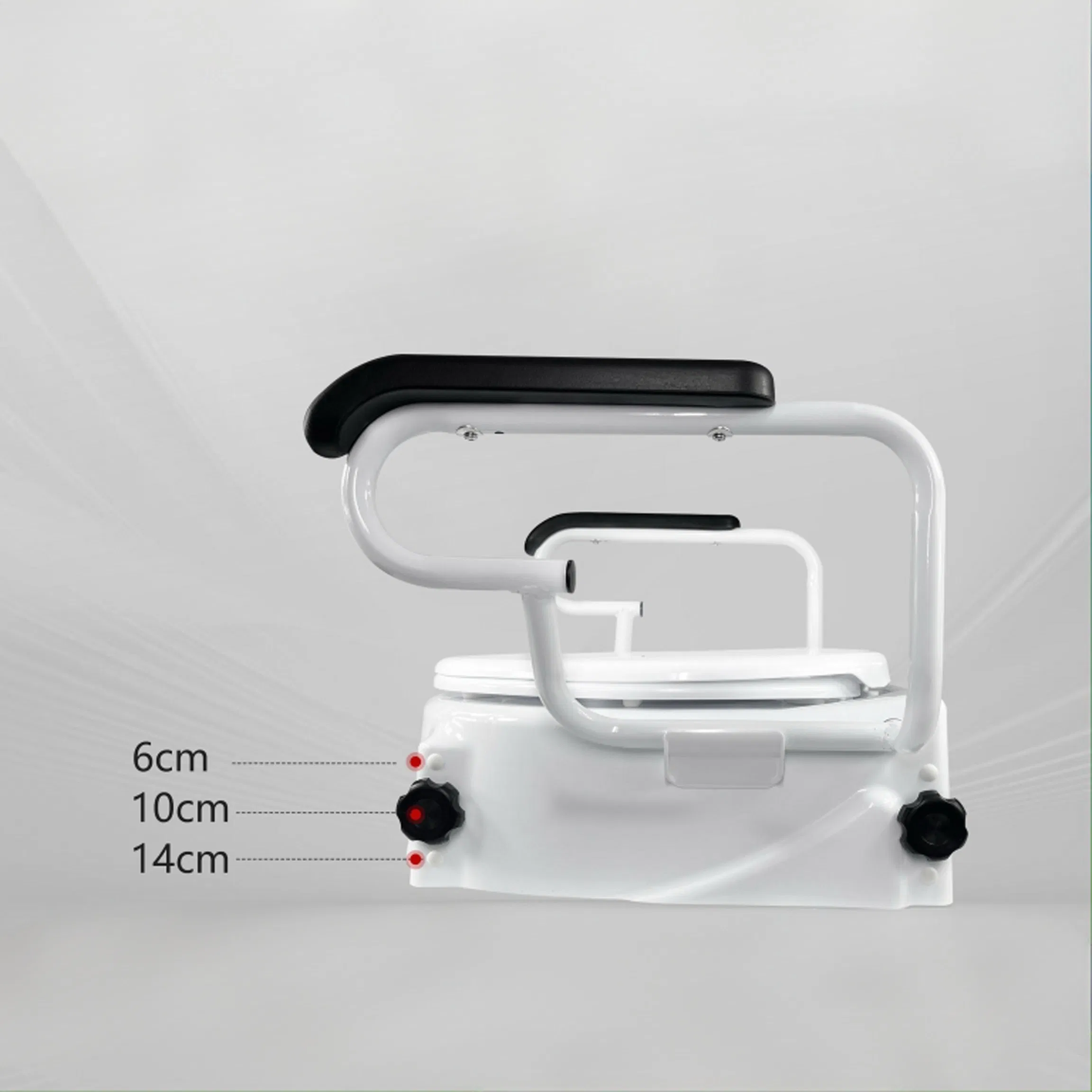 Removable Padded Arms Elevated Disability Seniors Handicap Raised Toilet Seat