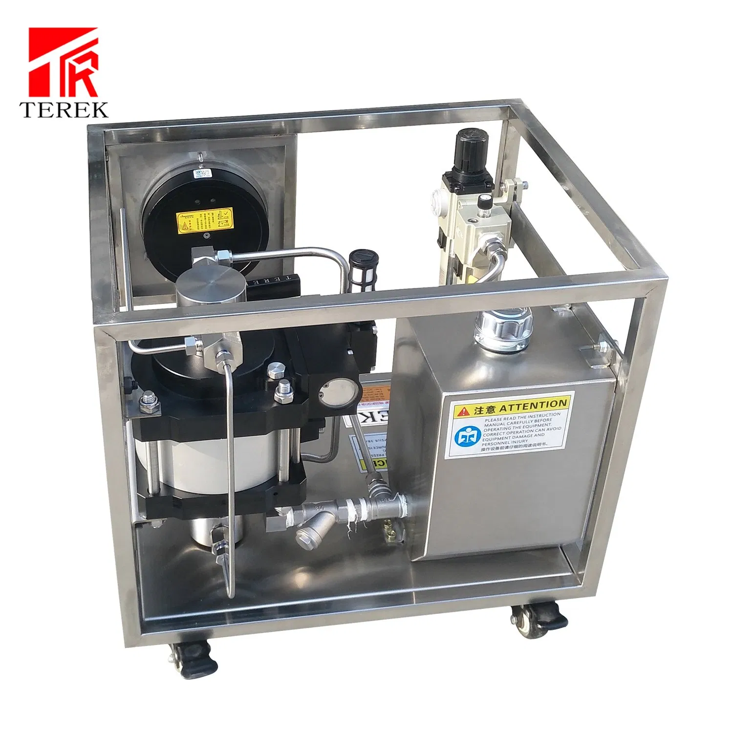Terek Pneumatic Drive Liquid Transfer Pressure Pump Test Bench for Hose Testing