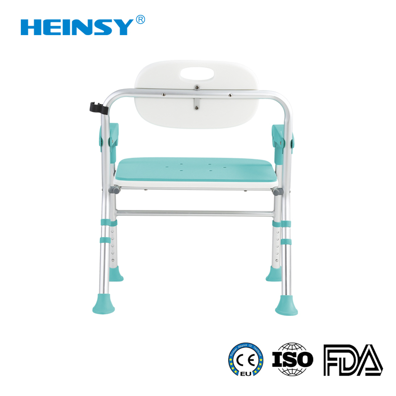 Hes-6401 Adjustable Lightweight Aluminum Alloy Promotion Tub Transfer Bench for Bathtub, Height Adjustable Shower Bench with Backrest, Shower Seat Shower Chair