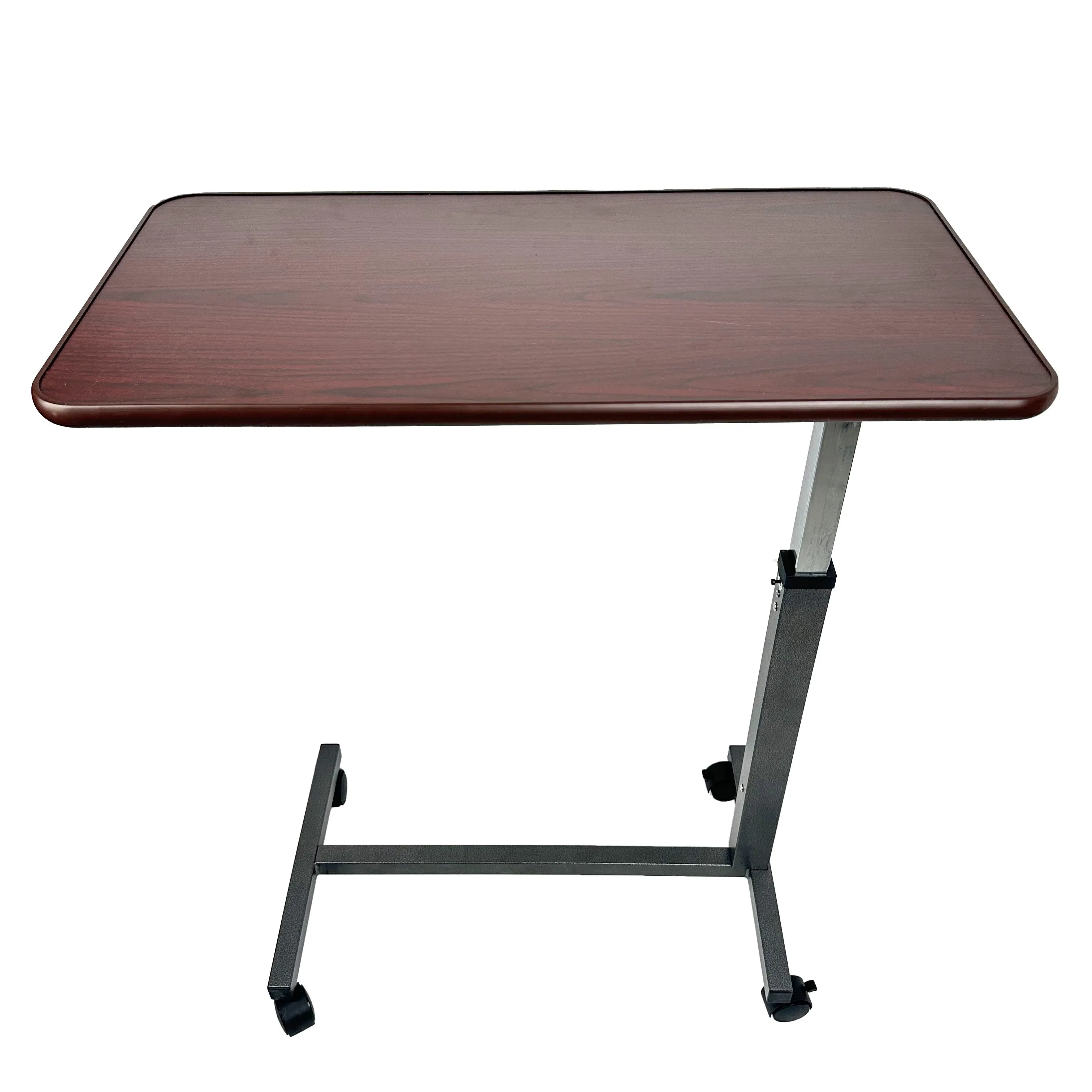 Cheap Folding Hospital Over Bed Table Adjustable Height Movable Overbed Dining Table
