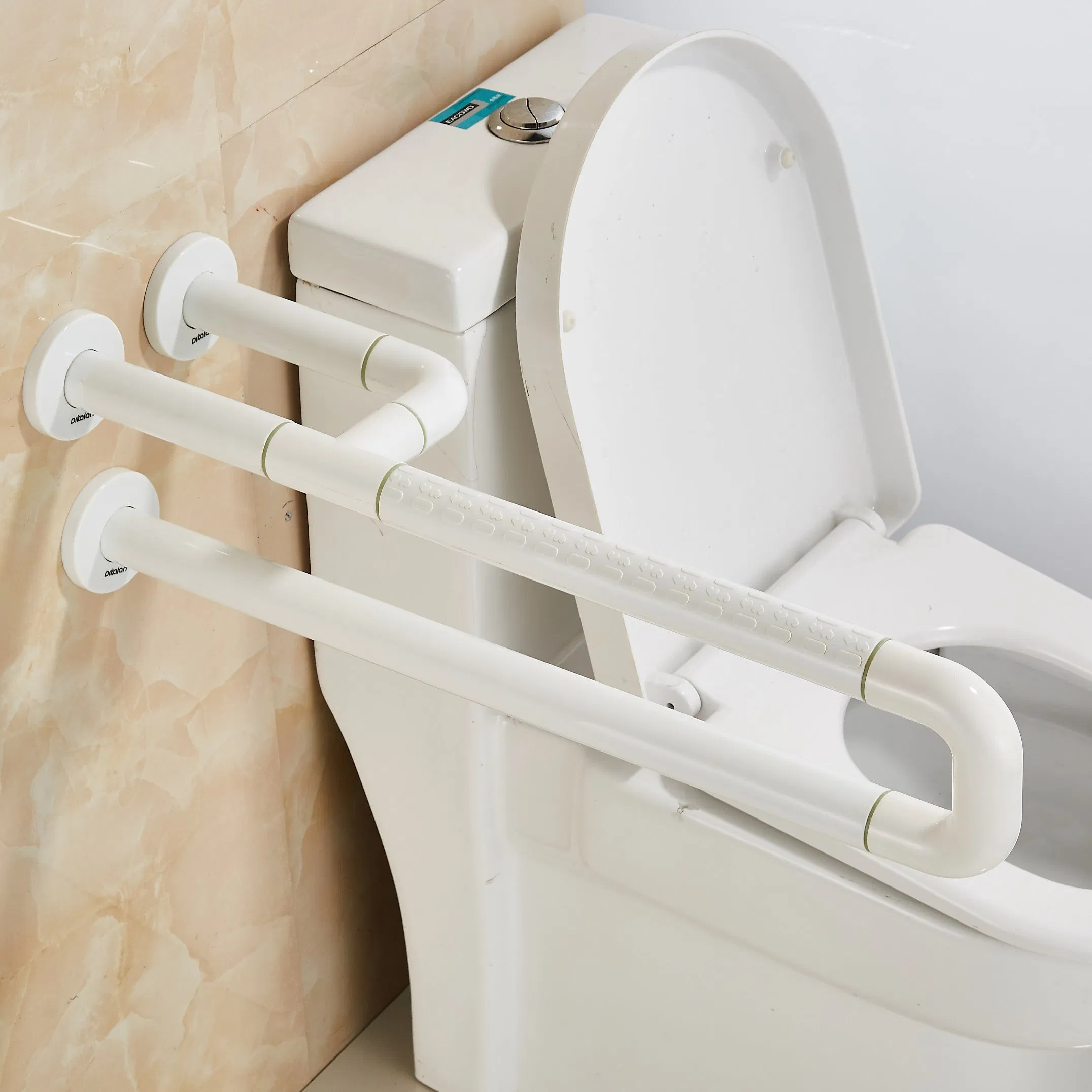 White Bathroom Stainless Steel Hand Rail Toilet Elder Grab Bar for Disabled