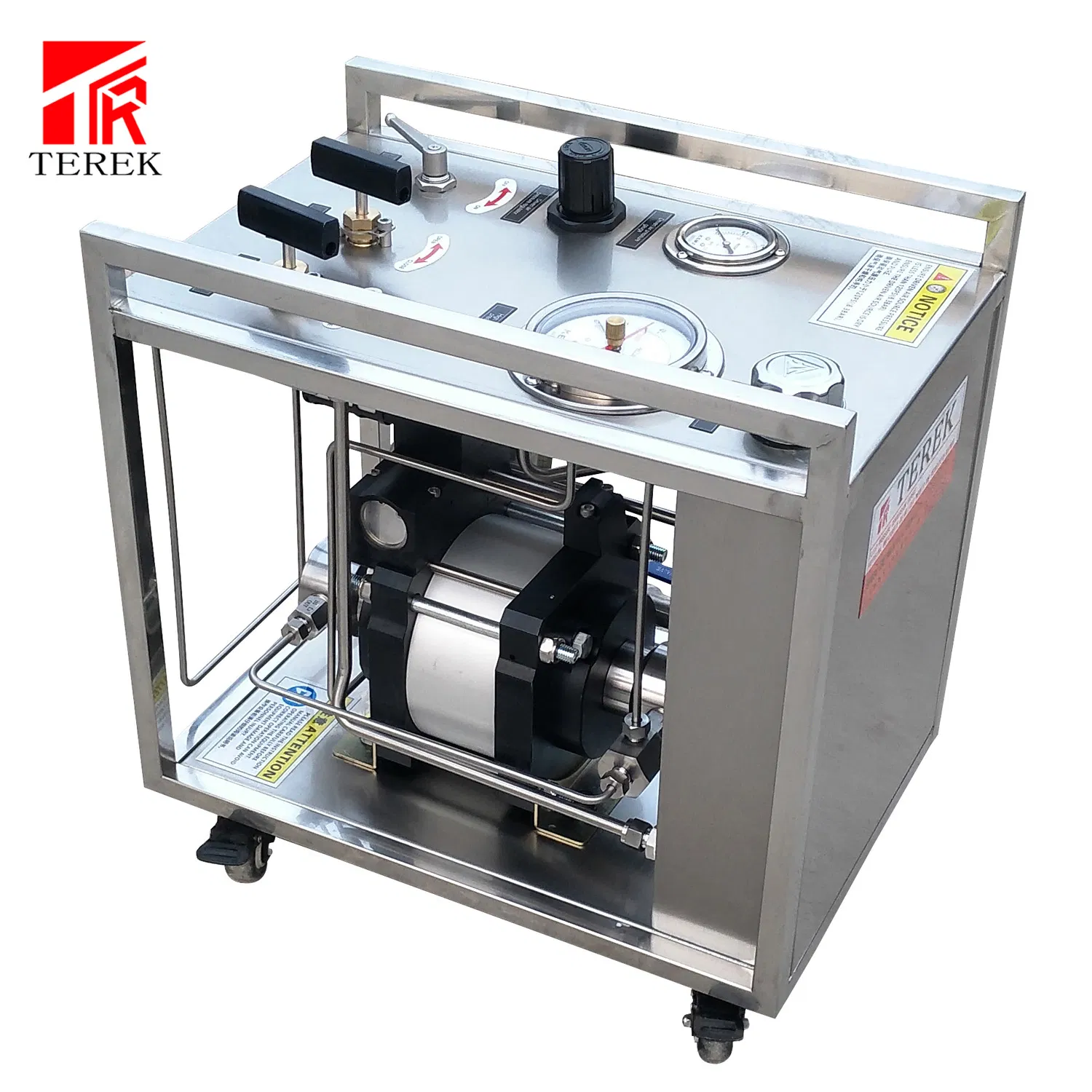 Pneumatic Driven Liquid Transfer Pressure Pump Testing Bench for Leak Test
