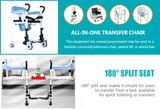 Compact Patient Transfer Lift with Integrated Potty for Home Nursing Assistance