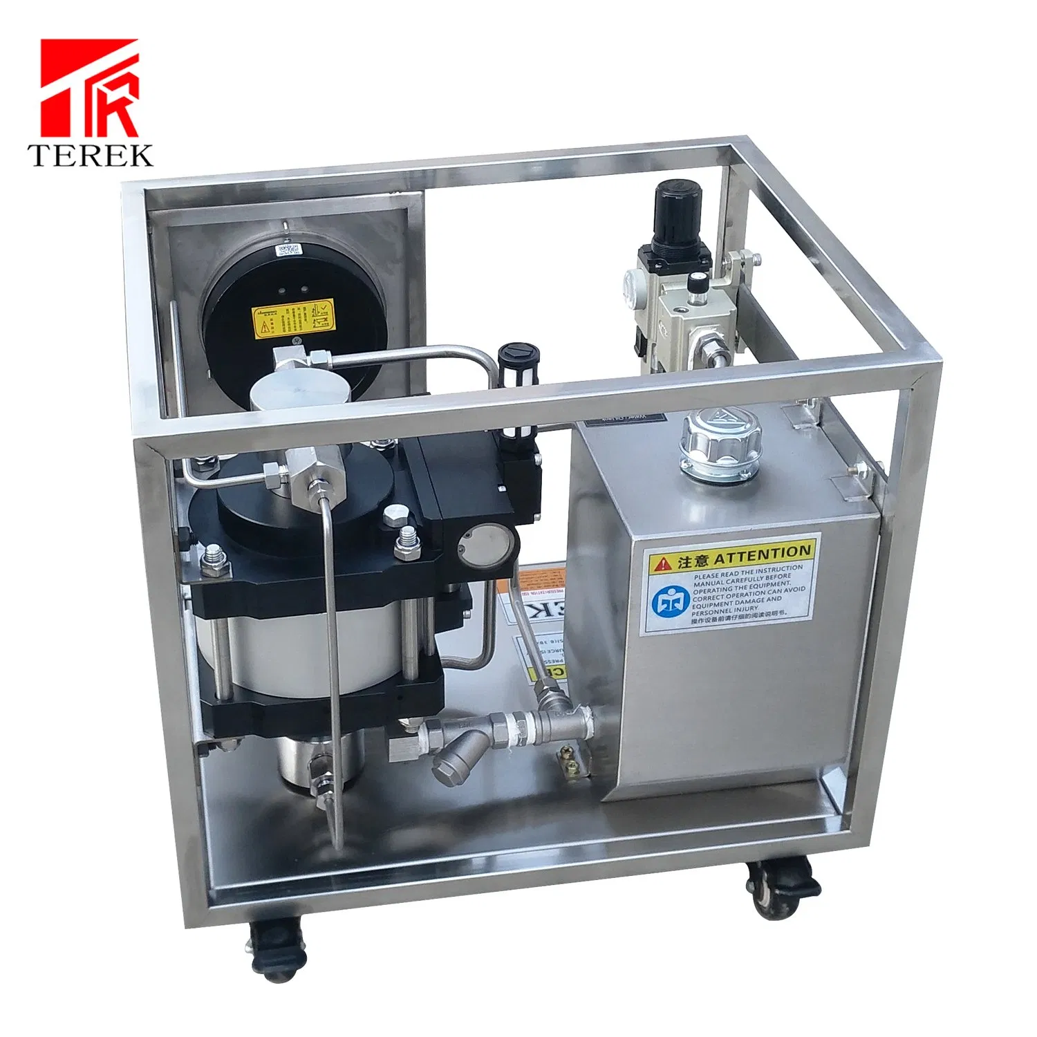 Terek Pneumatic Drive Liquid Transfer Pressure Pump Test Bench for Explosion Tear Testing